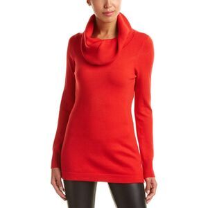 French Connection Womens Cowl Neck Sweater‎ Large Red Pullover Soft Classic